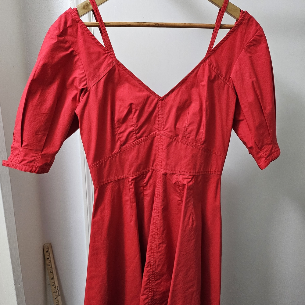 10 Crosby Derek Lam Red Mini Dress Fit & Flare